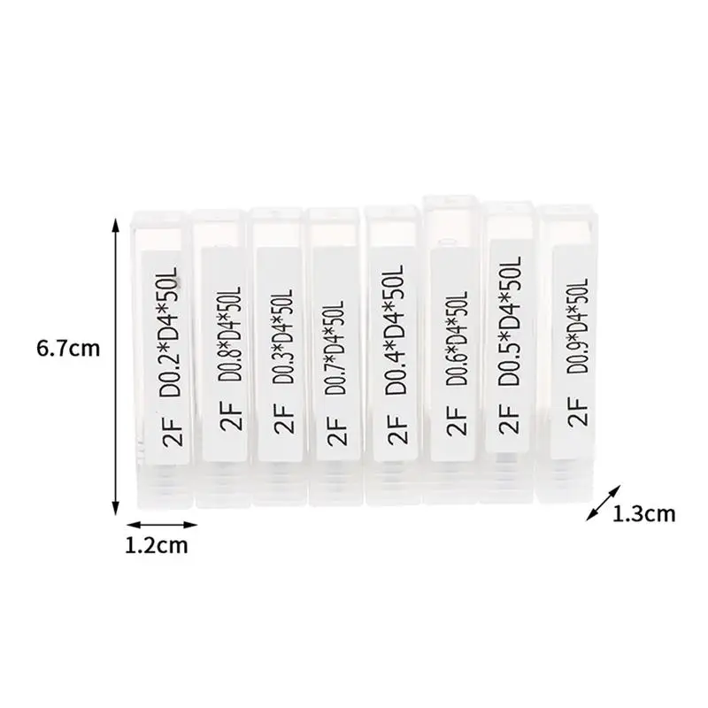 1Pcs Micro Carbide Flat End Mill 4mm Shank Milling Cutter CNC Engraving Bit 0.2-0.9mm Metal Shank Cutting Tools