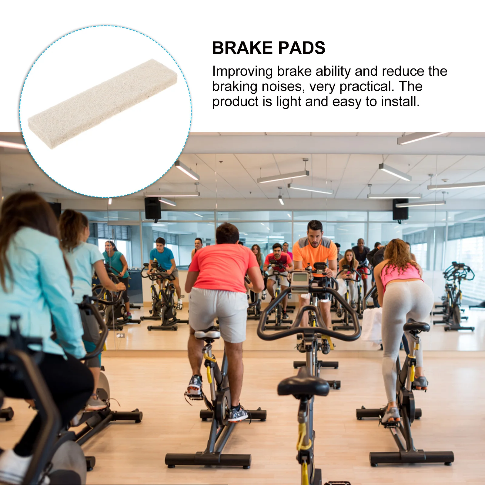 

10Pcs Felt Brake Pads Exercise Bike Brake Blocks Fitness Bike Braking Parts Indoor Cycling Replacement Supplies