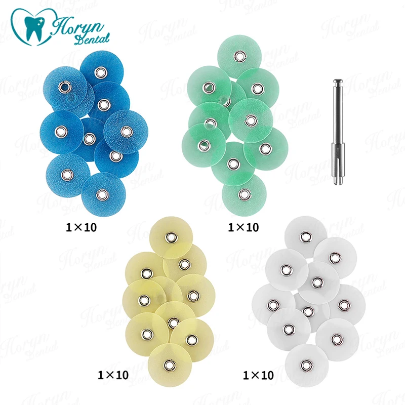 40/80Pcs Dental Polishing de Polishing Discs Gross Reduction Contouring Mandrel Stripes Set (Cant Be Autoclaved )