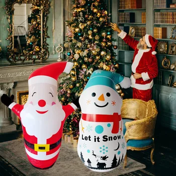 New Christmas PVC Inflatable Tumbler Toy Santa Claus Snowman Christmas Kids Toys Christmas Decorations for Home