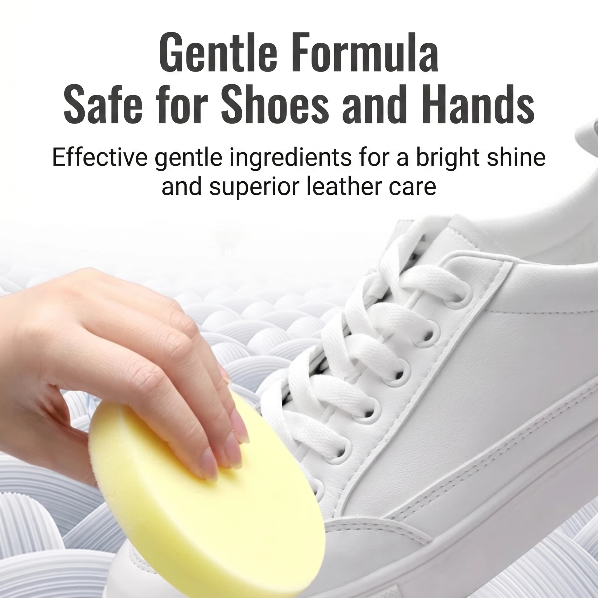 120g White Shoes Cleaning Cream Stains Remover Shoes Whitening All-Purpose Cleansing Cream With Wipe Sponge For Shoes Sneakers
