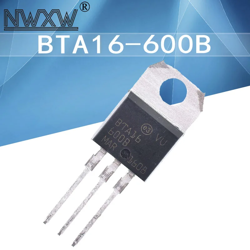 10 Stks/partij BTA16-600B Bidirectionele Thyristor BTA16 16A 600V Rechte Plug Transistor TO220
