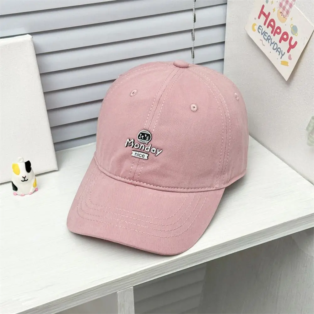 

Korean Style Children Candy Color Baseball Hat Letter Embroidery Quick-dry Kid Summer Sun Hat Cute Anti-UV Girls Peaked Cap Baby
