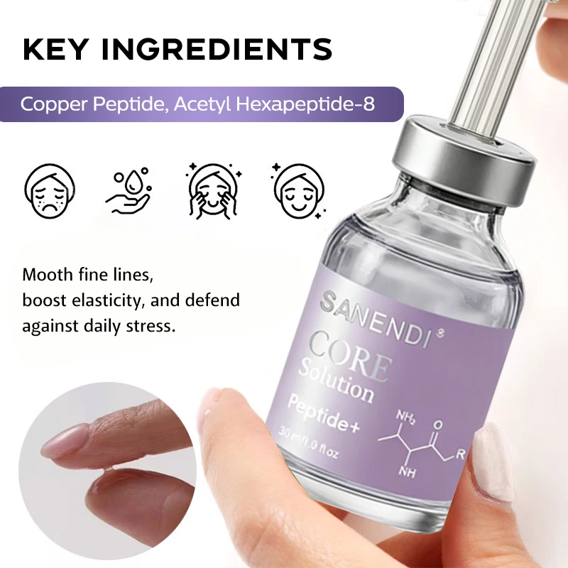 Sanendi GSH Hyaluronic Acid Serum Peptide Collagen EXOCORE Solution Vitamin Essence Beauty Korean Skin Care Smoothing Hydrating