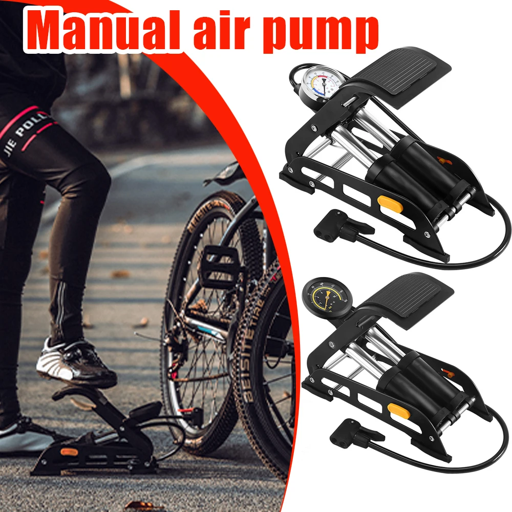 

Foot-operated High-pressure Manual Car Tire Inflator Pump Foot Pump High-pressure Air Pump Bicycle Tire Pump (double Cylinder)