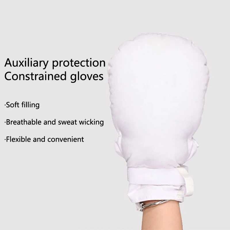 1PC Hand Control Mitts Dementia Anti-Scratch Wrist Fixation Restraint Gloves Wrist Strap For Patients Woman Elder Prevent Injury