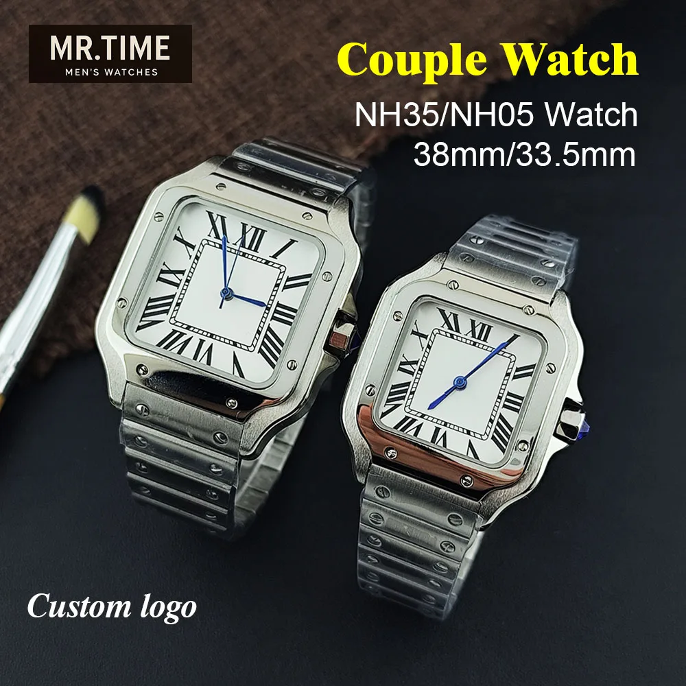 Couple Watch 2026 New NH05 ladies' watch/NH35 Men's Watch Customized Logo Rome Suitable for NH05/NH35 Movement Automatic Watch