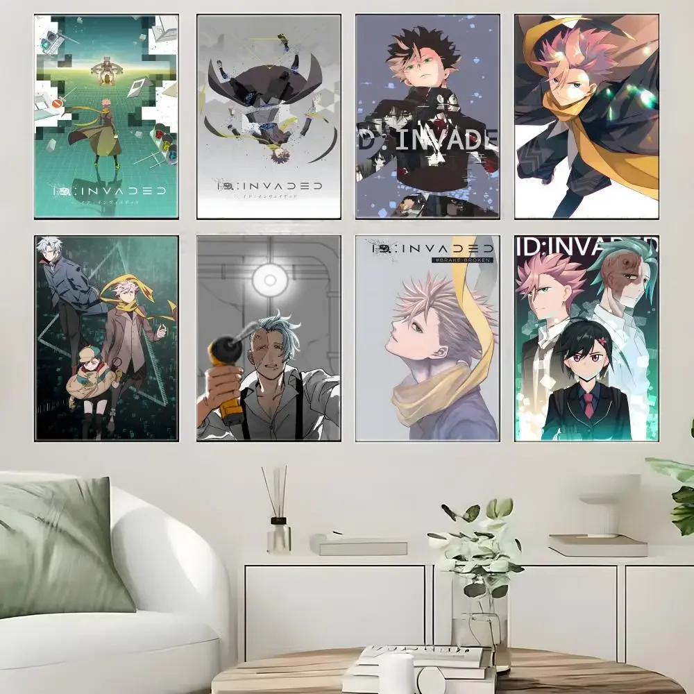 SciFi Mystery Anime I-ID INVADED Poster Self-adhesive Art Waterproof Paper Sticker Coffee House Bar Room Wall Decor