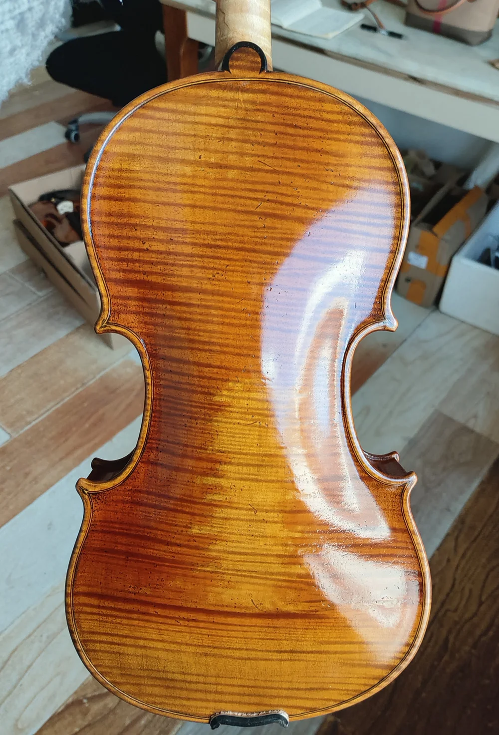 SELECTED One Piece Back! Master II Level Stradivarius Violin Size 4/4 #4036 European Wood Handmade Oil Varnish