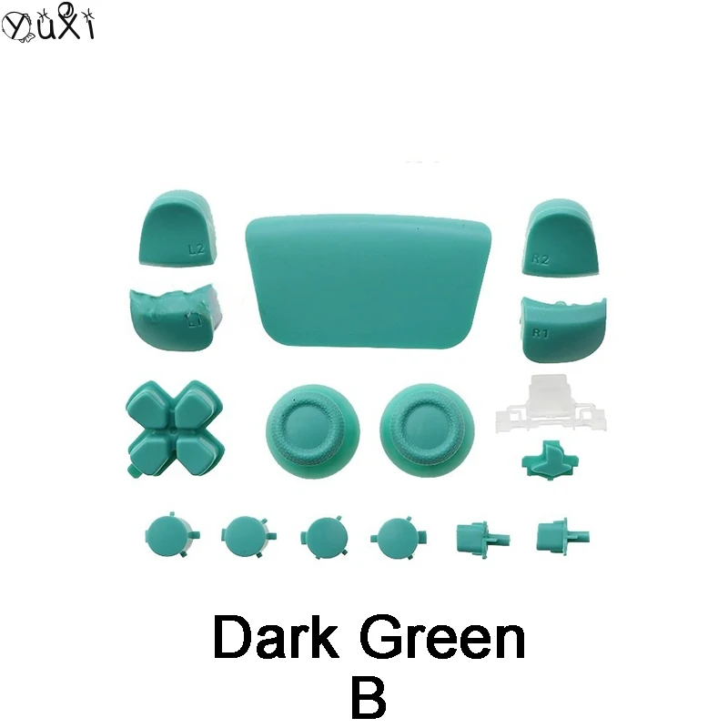 YuXi-Accesorios de reparación para PS5 1,0, juego de botones Dpad, tapas de Joystick, piezas de repuesto, Kit de Mod, juego completo de botones