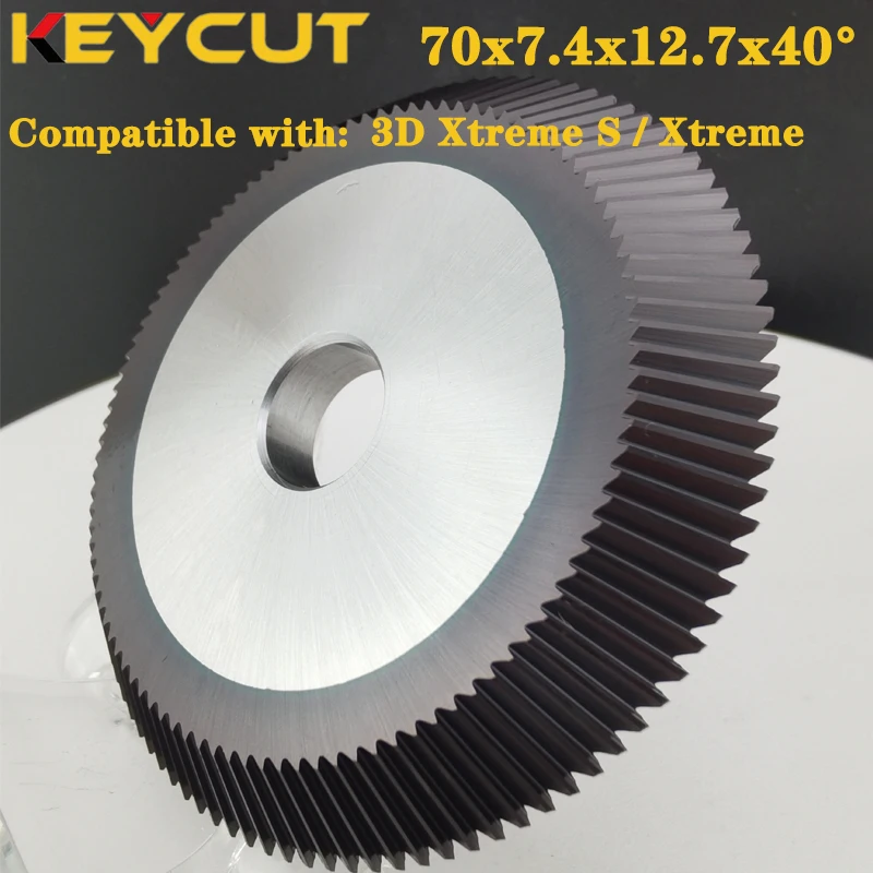 

Key Cutting Wheel 70x7.4x12.7x40° Milling Cutter Compatible with 3D EXTREME S Key Duplicator Locksmith Tools