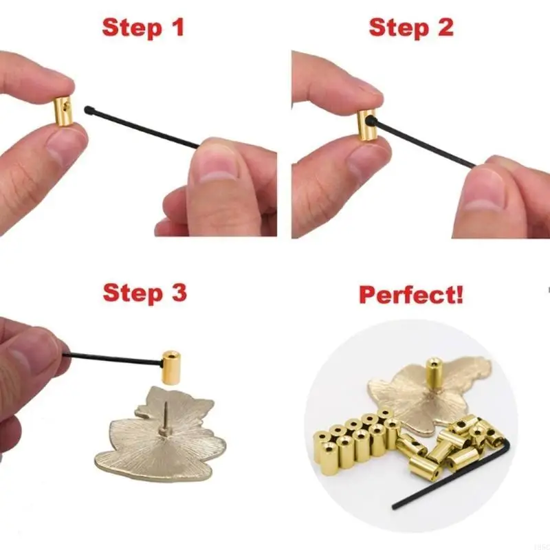195C Pack of 10 Gold Pin Locks Badge Security Pin Backs Locking Pin Backs Pin Keepers Locking Pin Backs for Collectibles