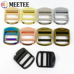 2/4Pcs 19/25/32/38mm Metal Buckles for Bag Strap Tri-Glide Slider Rings Webbing Clasp Backpack Belt Hooks DIY Accessories