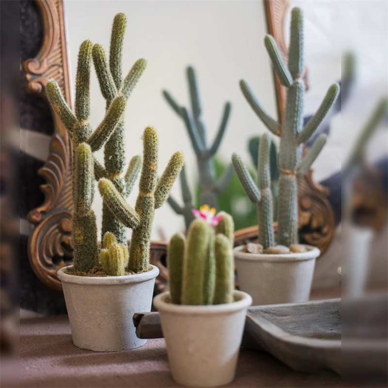 Simulated Cactus Bonsai Series Decoration Multi frumenti Cactus Pillar Cactus Small Variety Nordic Style Desktop Living Room