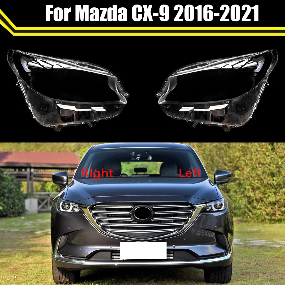 

Car Headlight Cover For Mazda CX-9 2016 2020 2021 Auto Headlamp Caps Lampshade Lampcover Head Lamp Light Covers Glass Lens Shell