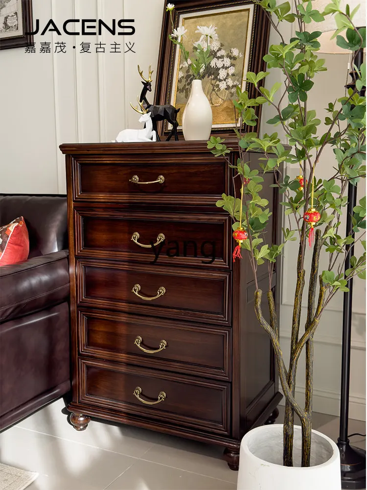

LH living room five buckets all solid wood small vertical cabinet bedroom large capacity locker