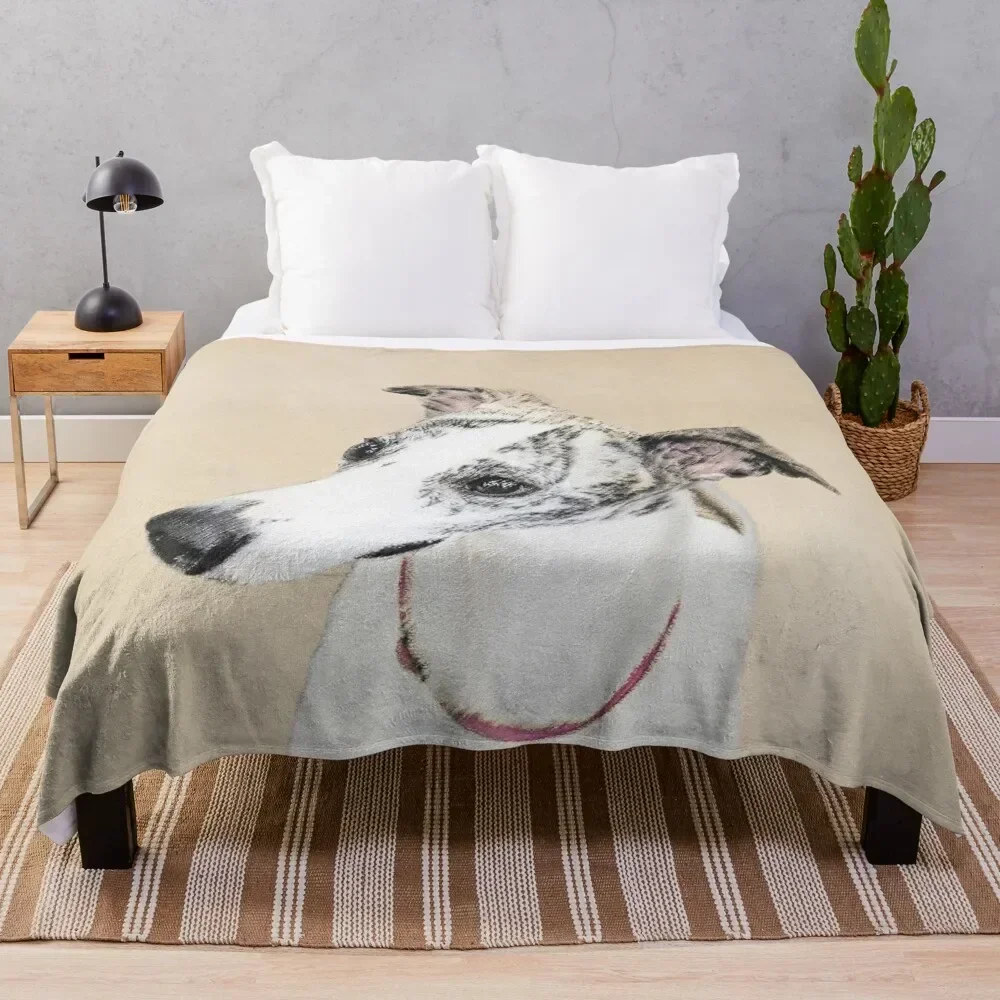 

Whippet Throw Blanket Soft Sherpa Fleece Warm Blanket for Winter