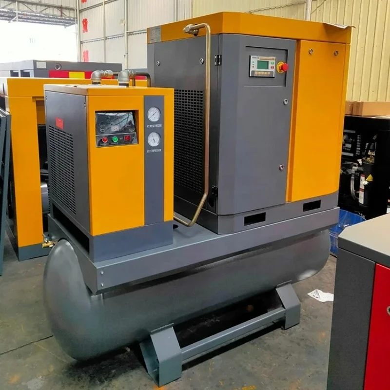 Low Noise All in One Screw Air Compressor 7.5KW 11KW 15KW 22KW 8 Bar 16 Bar 20 Bar for Fiber Cutting 1000W-6000W