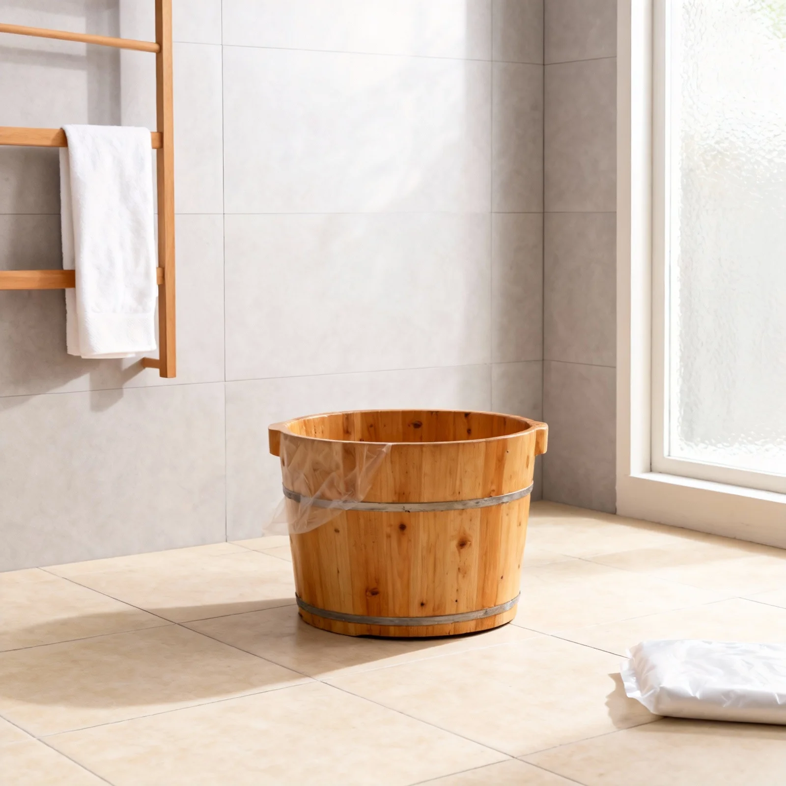 

1Pack Disposable Foot Bags 65x75cm Thickened Waterproof Breathable Pedicure Protection for Home Salon Spa Footcare Use Plastic