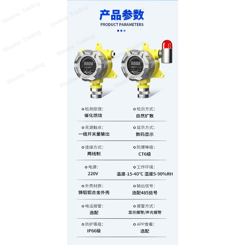 Industrial explosion-proof combustible gas detection alarm Oxygen hydrogen paint toxic and harmful concentration leakage