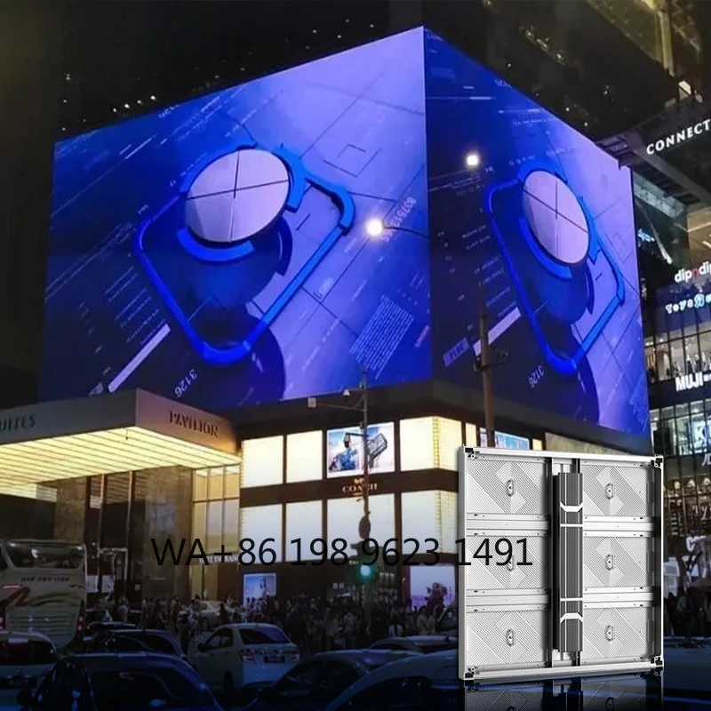 P8 Outdoor Full Color LED Video Wall IP67 High Temperature Resistant 6000cd Brightness for Shopping Mall Airport Commercia