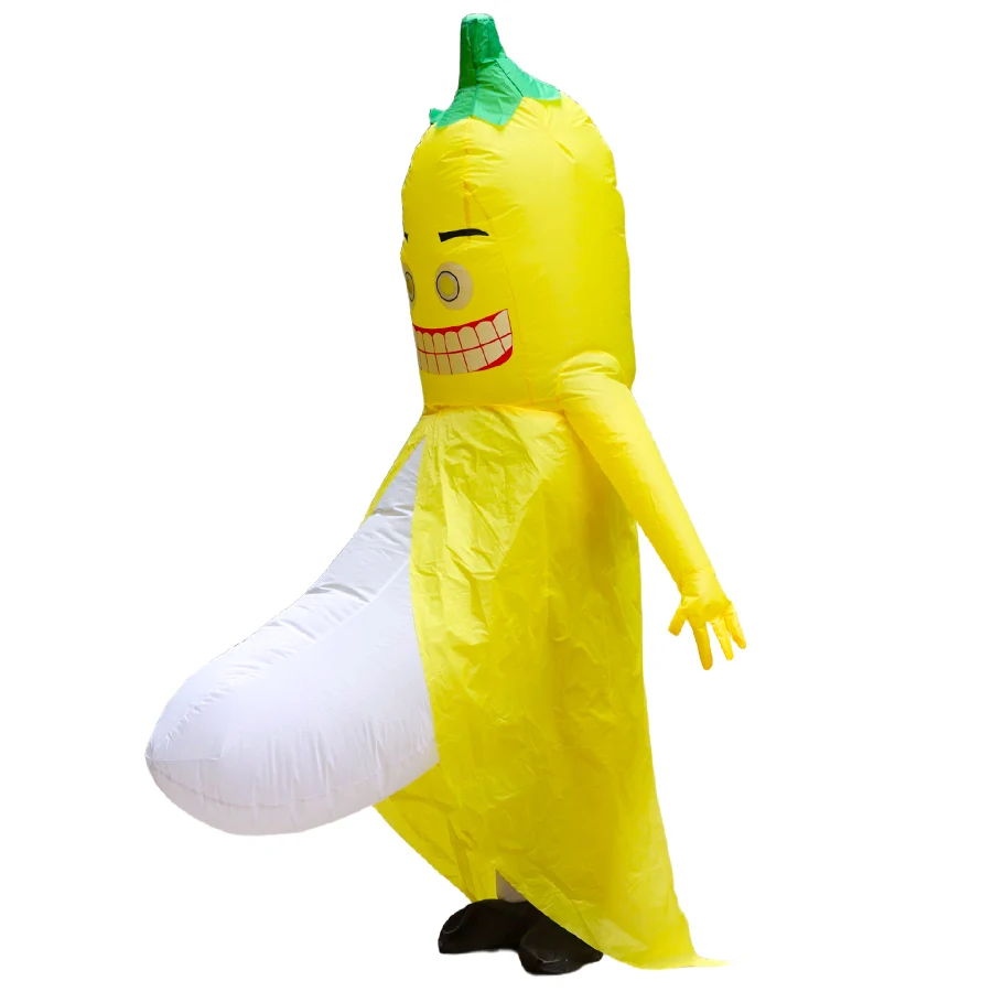 Fun Banana Inflatable Set Adult Funny Prop Costume Cartoon Doll Cosplay Clothing Inflatable Halloween Party Performance Prop view 2