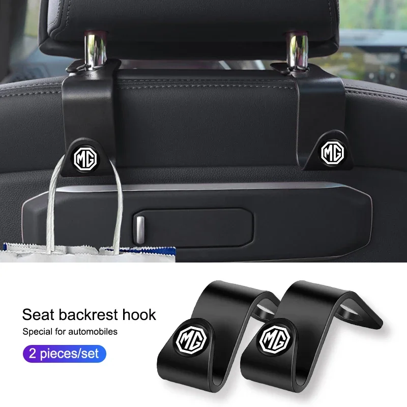 

2Pcs Car Seat Back Hook Portable Storage Hanger Accessories For MG ZS HS GS MG3 MG5 MG6 MG7 RX5 ZST EZS EHS GT