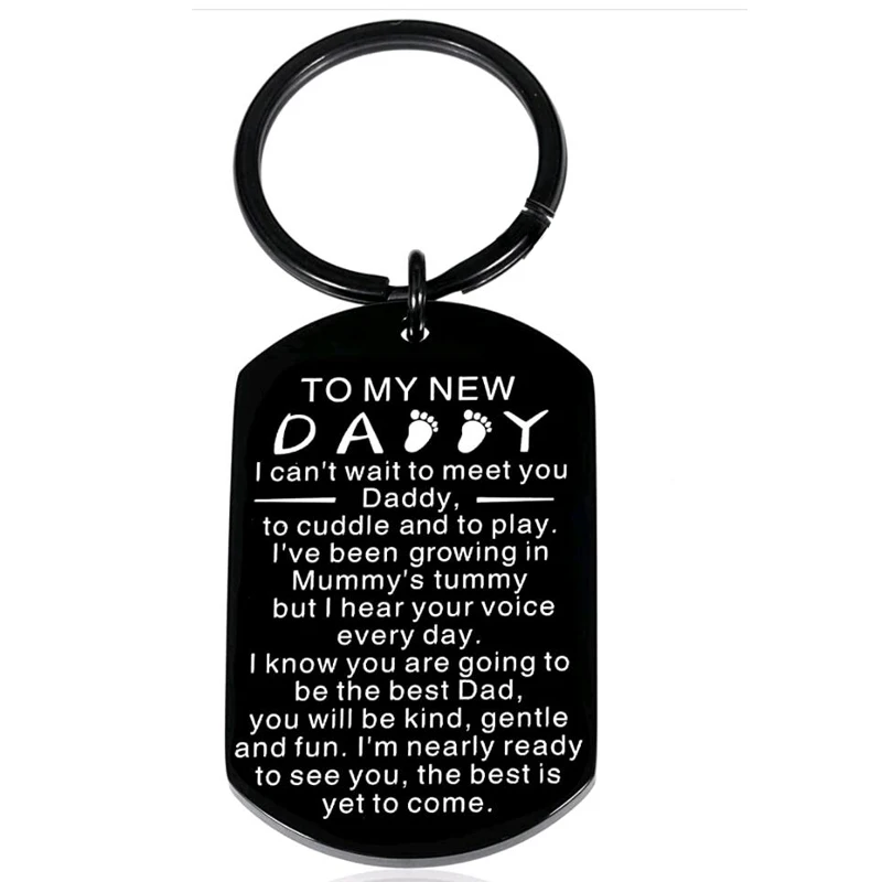 Gifts for New Dad to Be First Time Dad Gifts Keychain from Wife Pregnancy Baby Announcement for Men Birthday Gifts New Father