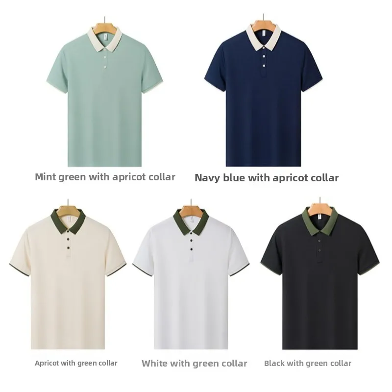 Couple Outdoor Golf Sport Fashionable Lapel Casual Versatile T-shirt Loose Comfortable Sweat Absorbing Quick Drying Polo Shirt