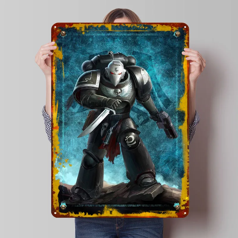 الغراب الحرس اعتراضية تسجيل العسكرية ملصق جدار ديكور مخصص معدن القصدير علامات لجدار الفن الديكور عناصر ديكور المنزل خمر #1