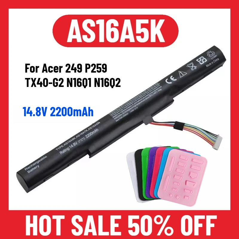 

AS16A5K 14,8 В 2200 мАч для Acer 249 P259 TX40-G2 N16Q1 N16Q2 AS16A5K/7K/8K аккумулятор для ноутбука