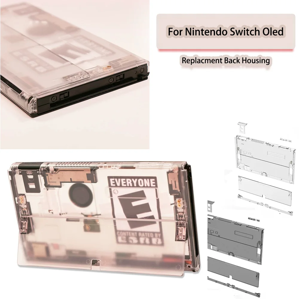 

Сменный чехол для Nintendo Switch OLED, прозрачная задняя панель для Nintendo Switch, OLED-консоль, игровые аксессуары