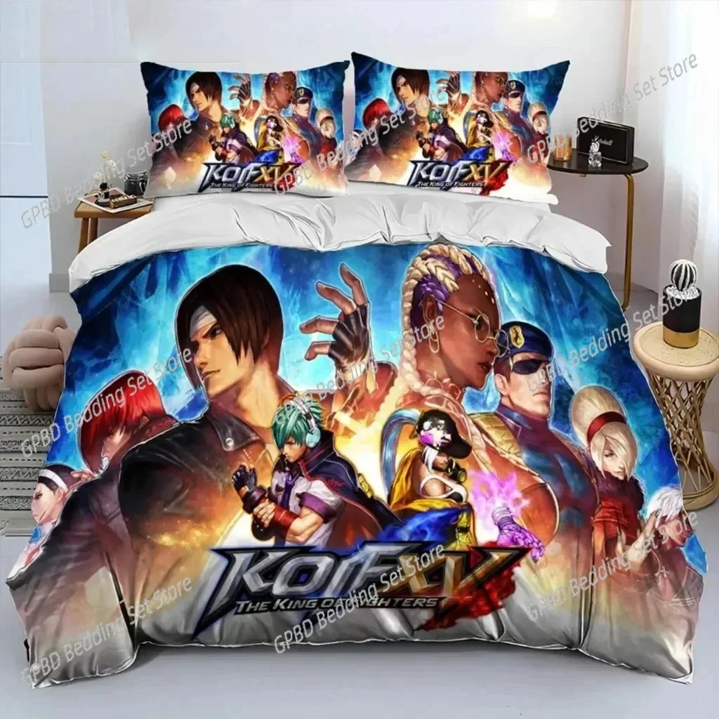 

Game King Of Fighters Retro Comfortable Duvet Quilt Cover Pillowcase Bedding Set Children Bedroom Decoration Home Textile