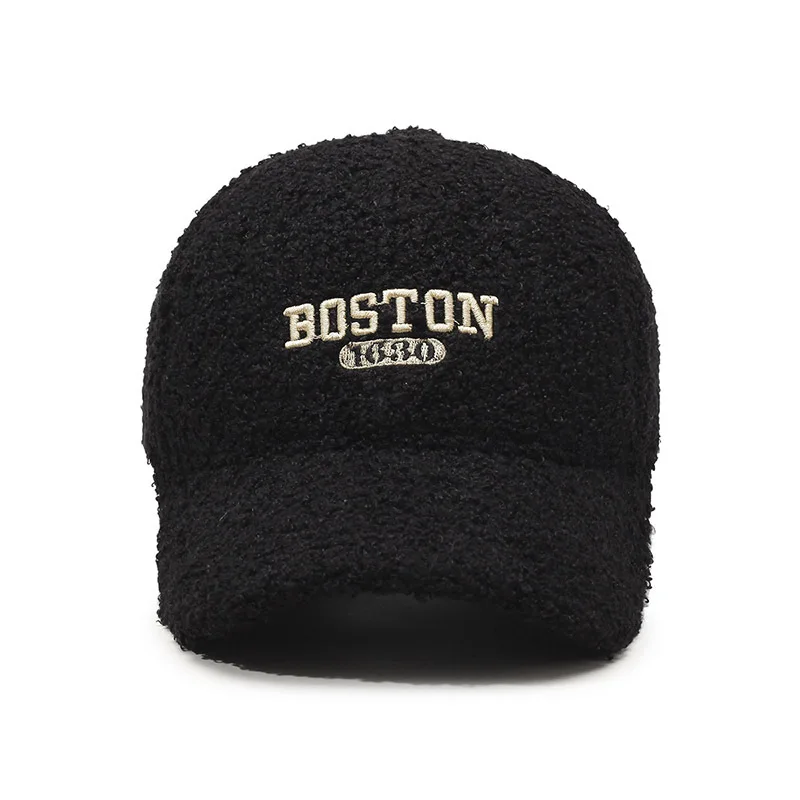 FS Luxury Brand Lambswool Hats For Men Black Beige Letter Embroidery Women Hats Fashion Street Baseball Cap Casquette Homme 2026 view 2