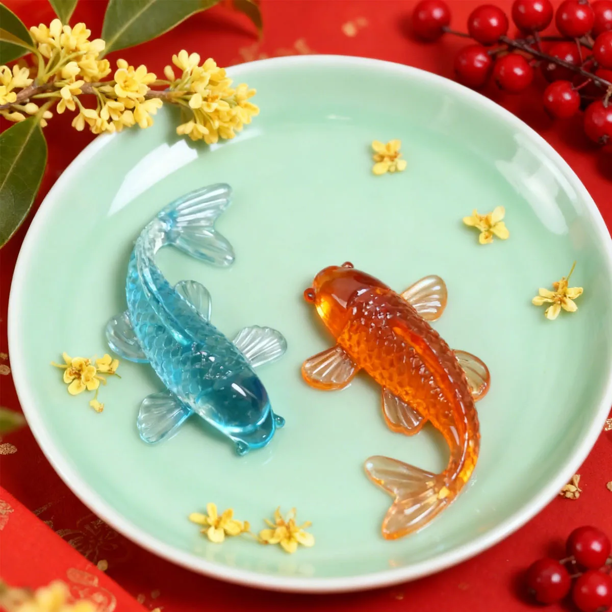 

1 шт.-силиконовая форма, кристаллический клей, форма для золотой рыбки, форма для удачи кои, маленький карп