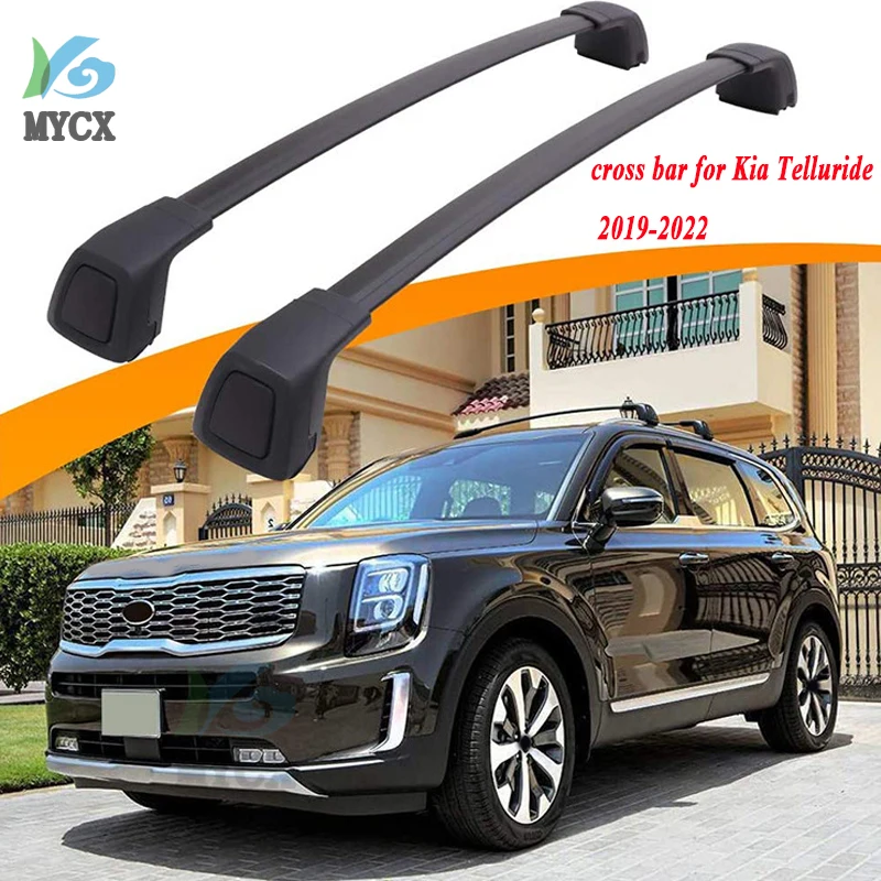 Barre transversale de toit extensible pour Kia Telluride, pied épais en alliage d'aluminium, chargement puissant, nouveauté, 2019-2022