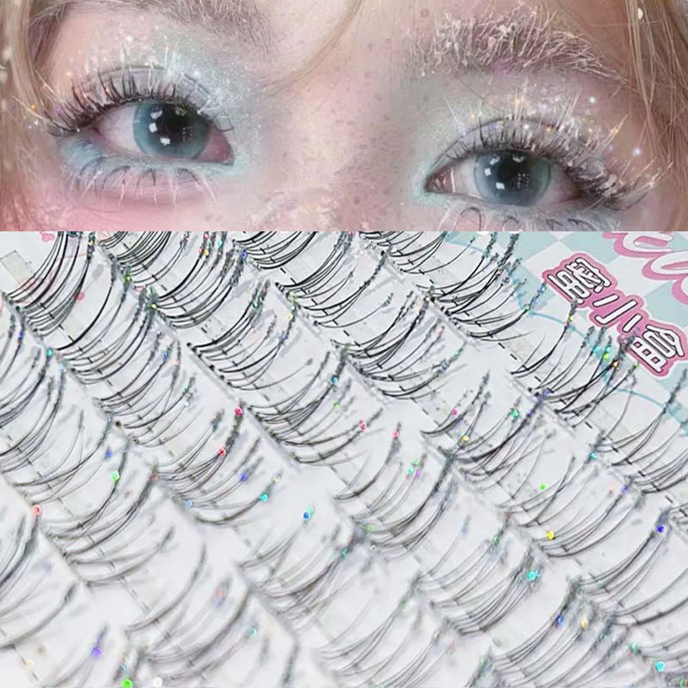 

1 Box Segmented False Eyelashes Glitter Eyelashes Lash Extension Useful Eye Makeup Items Reusable Cosmetics Daily Lash Cluster