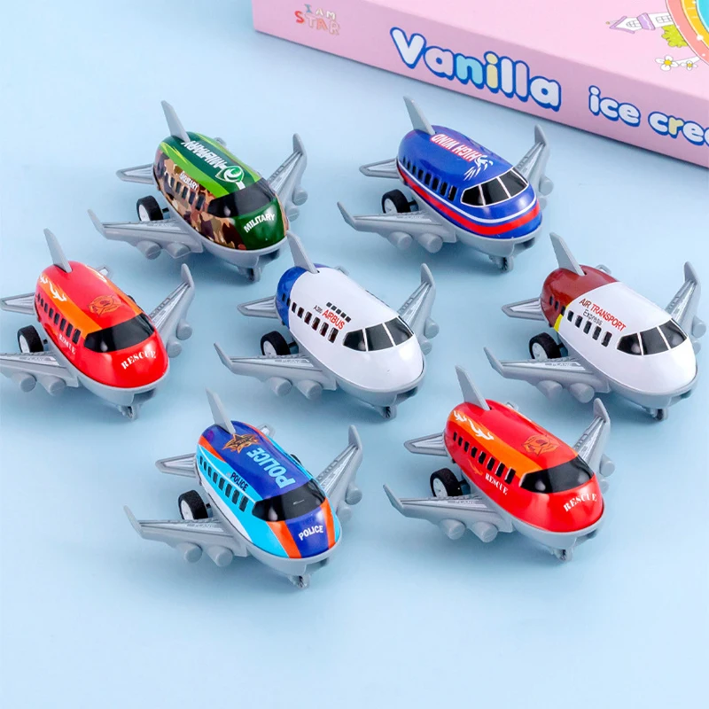 3 Pcs Children's Alloy Airplane Toy Model Simulation Airliner Airplane Pull Back Car Toys Children's Boy Inertia Airplane Toys