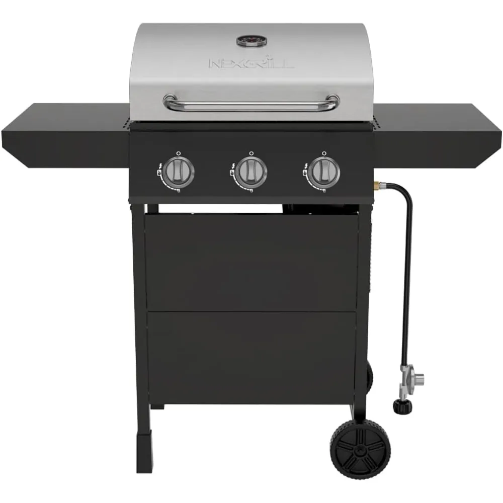 

Original 3-Burner Propane Gas Grill with Side Tables, 27,000BTUs, Stainless Steel Lid, Spacious 429 SQ. In. Cooking Space