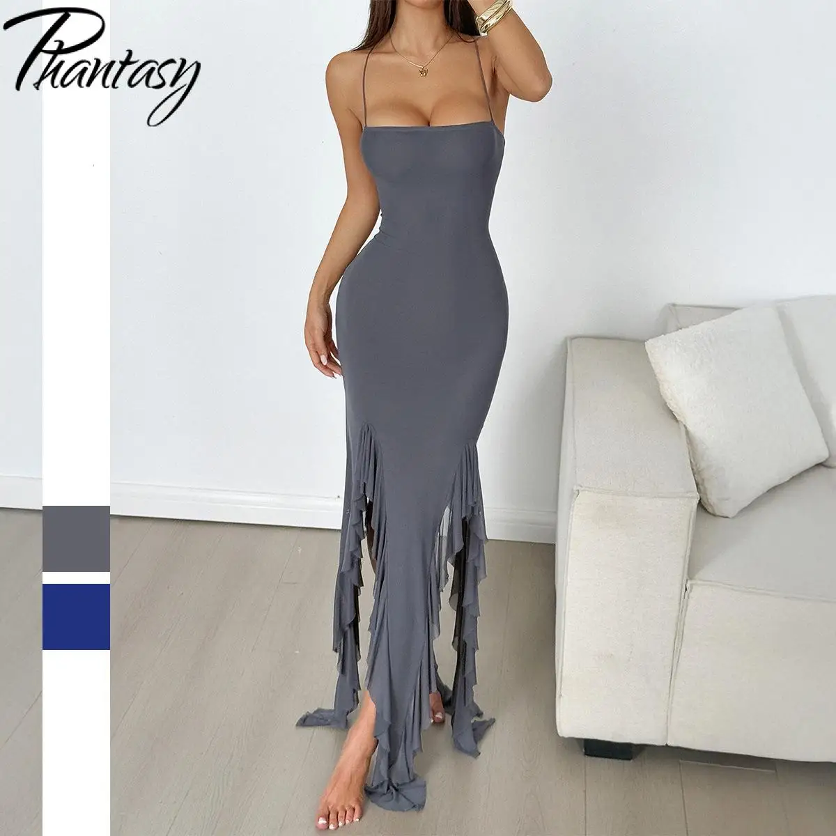 

Weird Puss Elegant Strapless Dress Women Bodycon Birthday Party Clubwear High Split Long Dress Summer 2025 Sexy Dresses