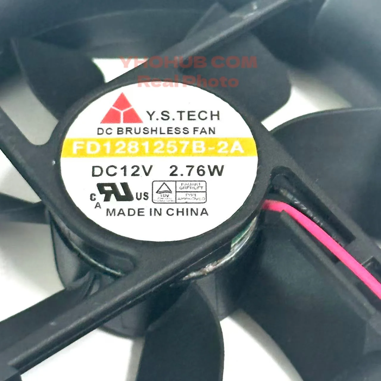 Y.S TECH FD1281257B-2A DC 12V 2.76W 80x80x25mm 2-Wire Server Cooling Fan