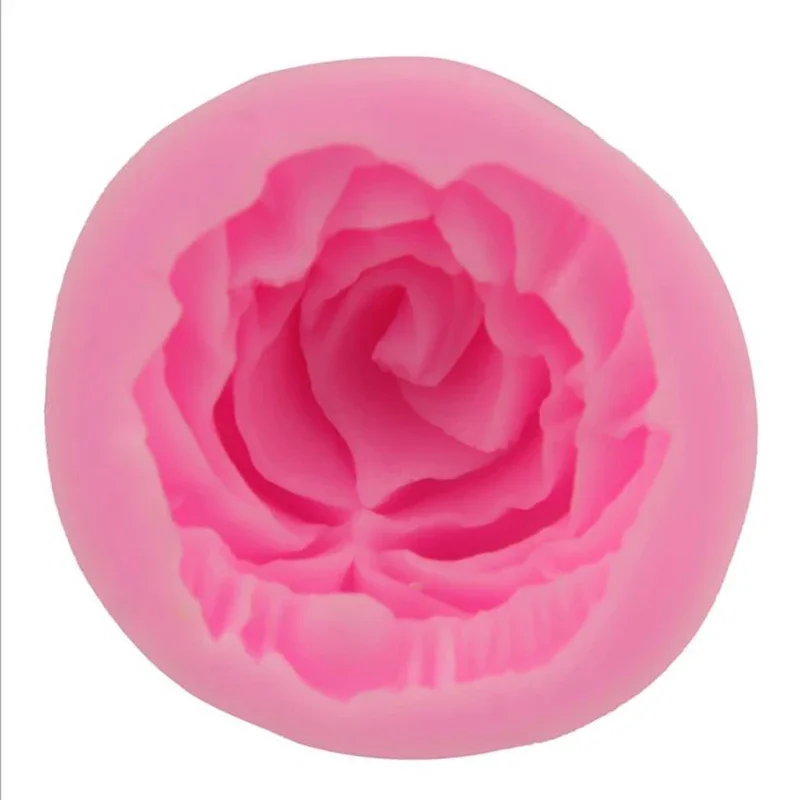 3D Flower Rose Shape Silicone Fondant Soap Cake Mold Cupcake Baking Tool Rose Blossoms Chocolate Flip Sugar Cake Mold