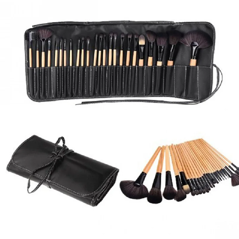 24 Pcs/Bag Professional Makeup Brush Sets Cosmetic Brushes Eyebrow Powder Foundation Shadows Brush Make Up Tools With Gift Bag