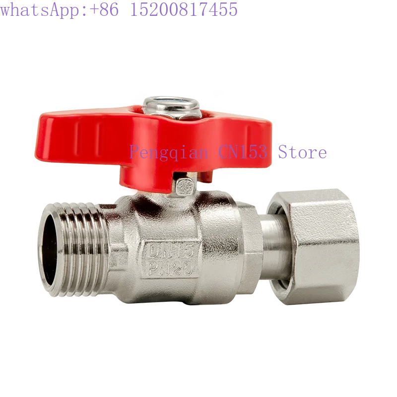 Loose joint ball valve4points DN25 double inner wire1 inch 6 water heater inner and outer wire large flow valve straight through