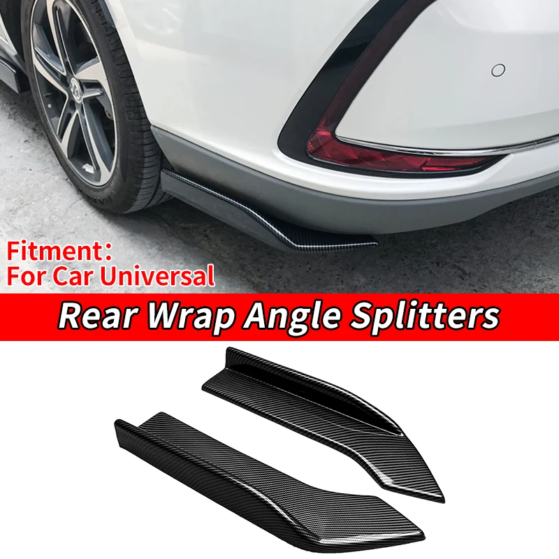 

Car Universal Rear Bumper Trunk Lip Spoiler Canard Wing BodySpoilerAnti-crash Diffuser Lip Wrap Angle Protector ABS Accessories