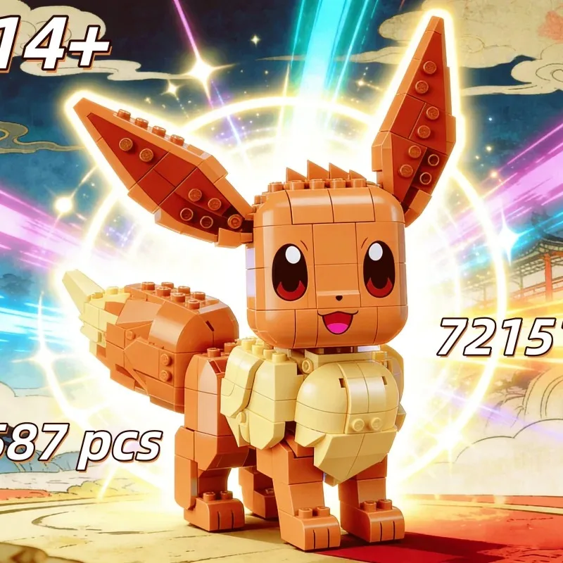 

587pcs Cute Anime Cartoon Characters Model Building Blocks Assembly Bricks Home Decor Display Toys Birthday Party Gifts