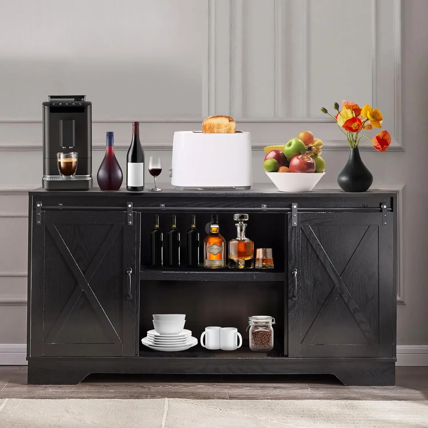 Farmhouse Coffee Bar Cabinet 60