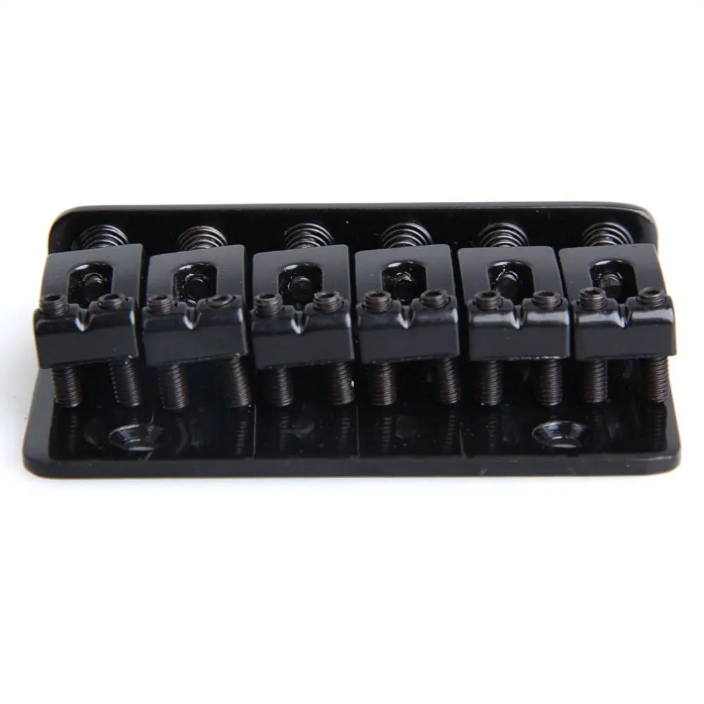 6 Sattel Hardtail Bridge Top Load 65mm E-Gitarren brücke (schwarz)