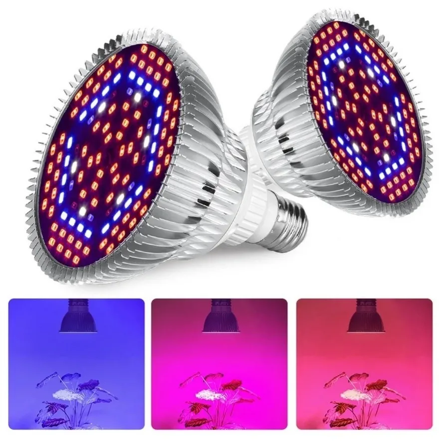 200W LED Phyto Grow Light Full Spectrum Phytolamp E27 Bulb E14 UV Lamp for Greenhouse Flower Seeds LED Hydroponic Growth Light