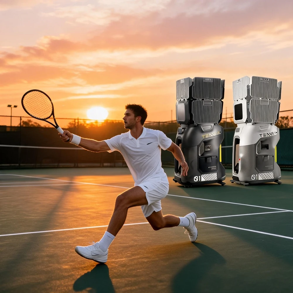 New Arrival Tenniix Tennis Ball Machine AI Coach Voice-Control Robot Training Tennis Ball Launch Training Shooting Machine